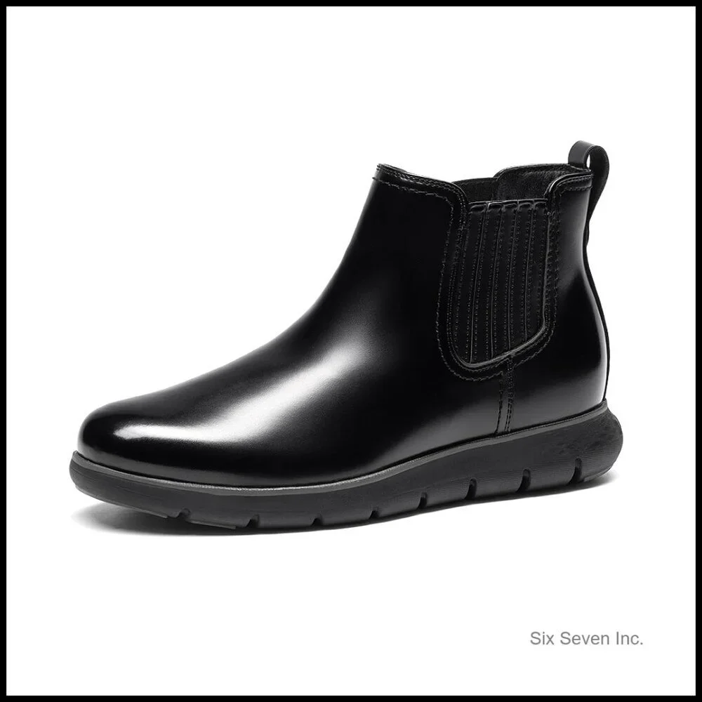 Classic Chelsea Boots Slip On Comfort Grip Sole Casual Dress Wear